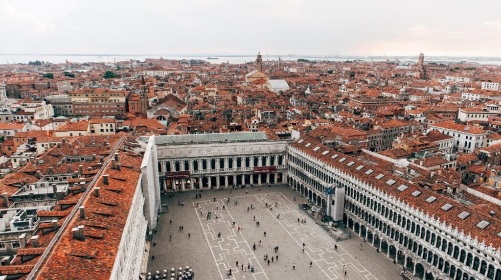place saint marc vue du ciel venise vivovenetia