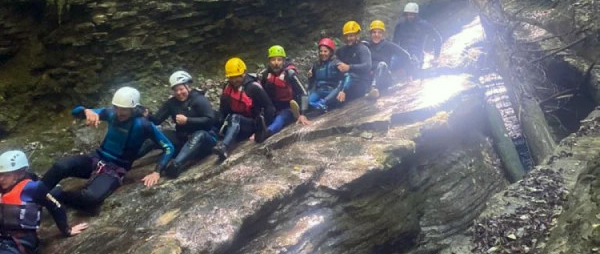 Canyoning Brent de l`Art. Discesa. Foto Cod