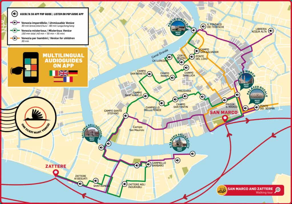 Battello Hop on Hop off Venezia - itinerari San Marco