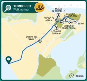 battello hop on hop off venezia mappa walking tour torcello