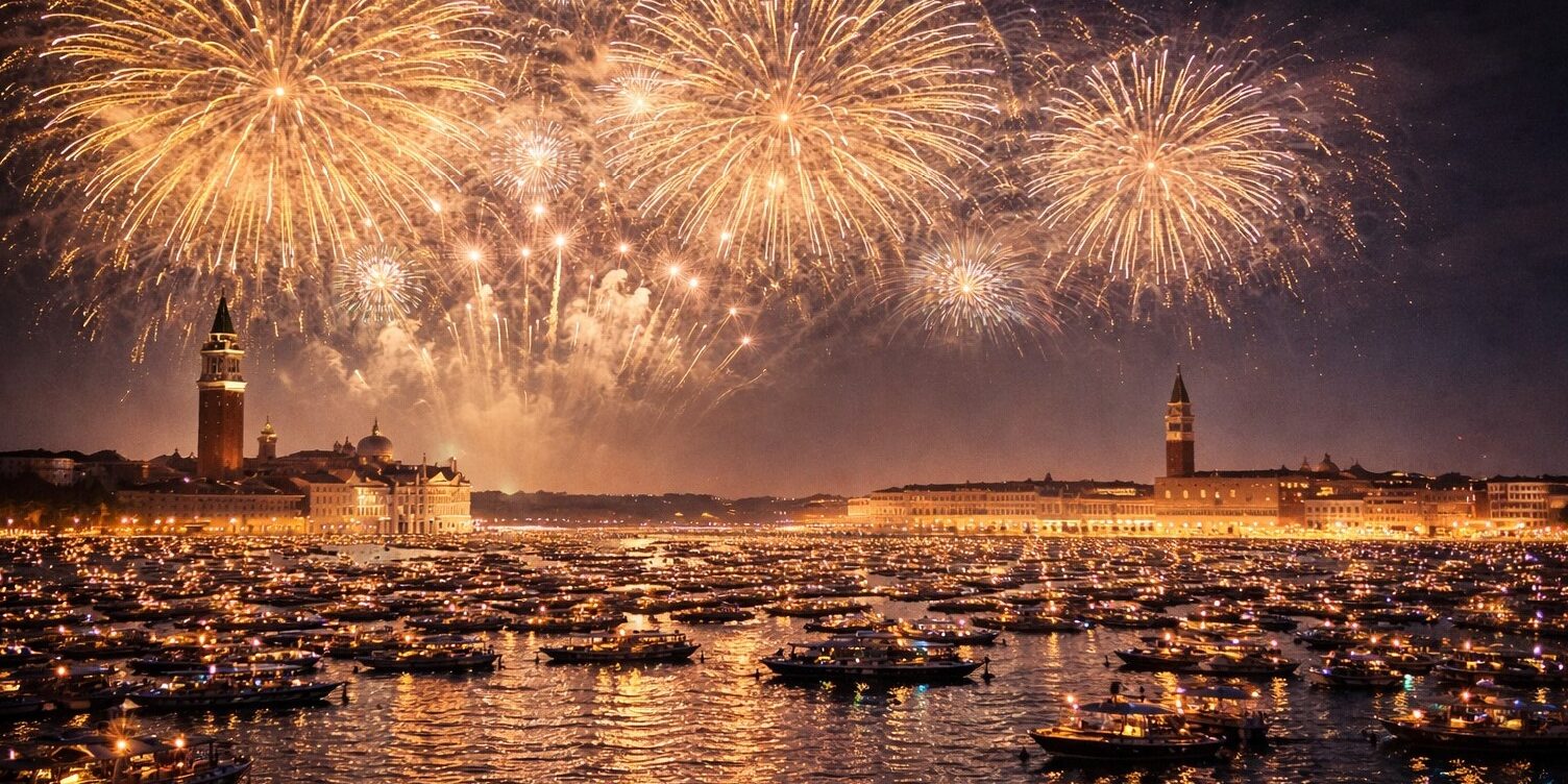 Festa del Redentore a Venezia con spettacolo fuochi d'artificio